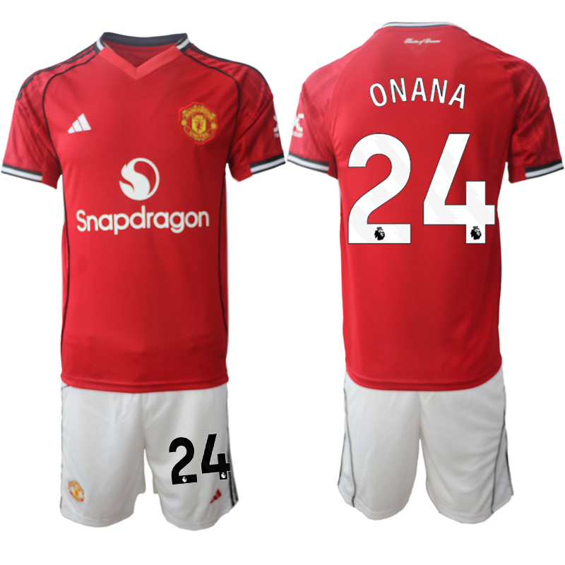 Men 2025-2026 Club Manchester United home Red 24 Soccer Jersey